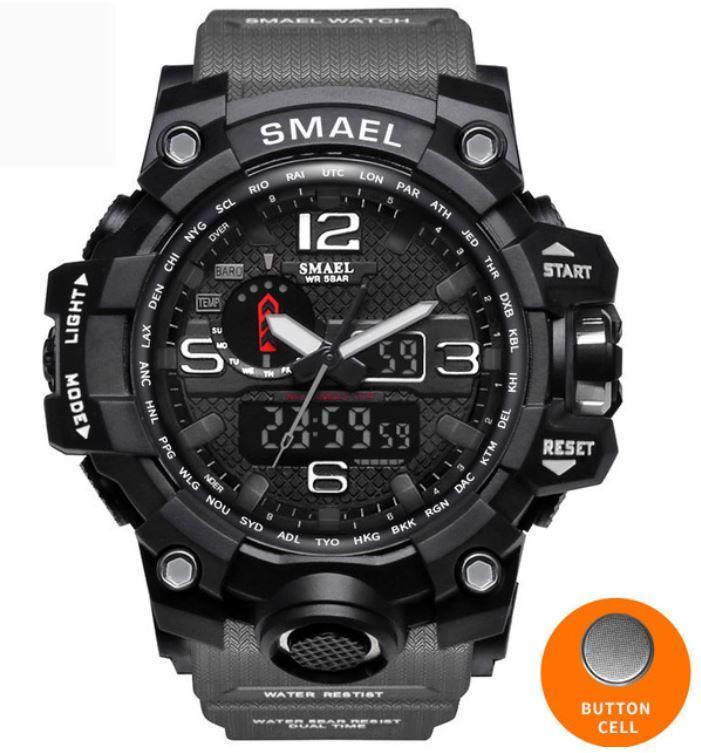 Gray Sports-3ATM-5100132 watch showcasing its sleek design and water-resistant features.