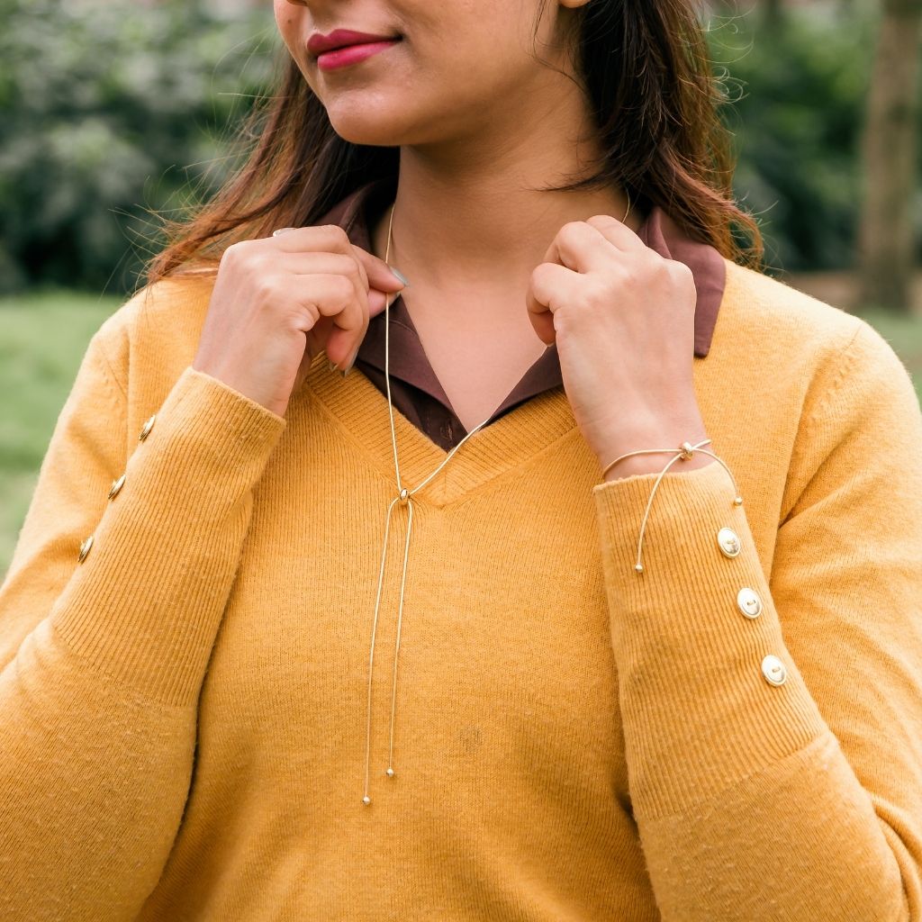 Stainless Silver Bow Knot Sliding Bead Snake Chain Choker, adjustable length, featuring a minimalistic design and crafted from 925 sterling silver.