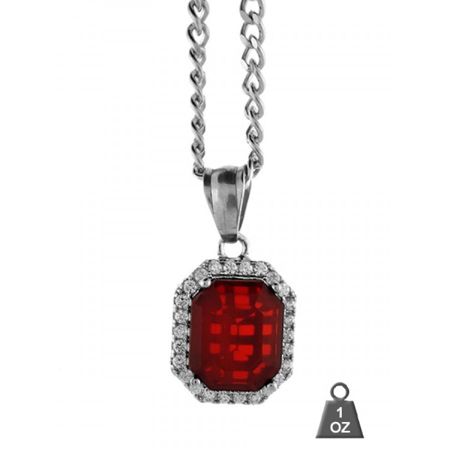 A sleek stainless steel chain featuring a stylish charm, perfect for everyday wear.