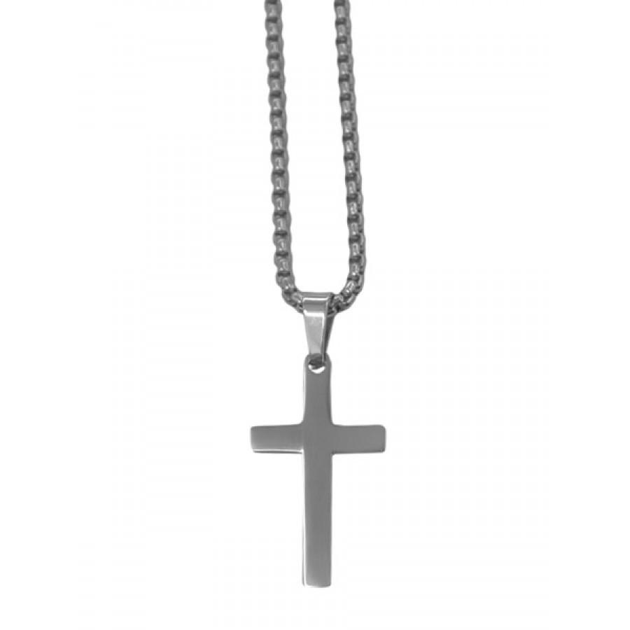A stylish stainless steel chain with an elegant charm, showcasing its durability and design.