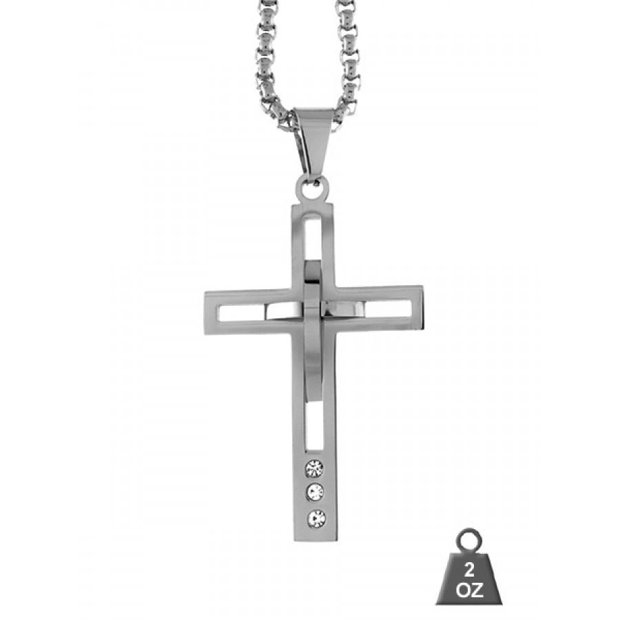 A stylish stainless steel chain featuring a unique charm, showcasing its durability and lightweight design.