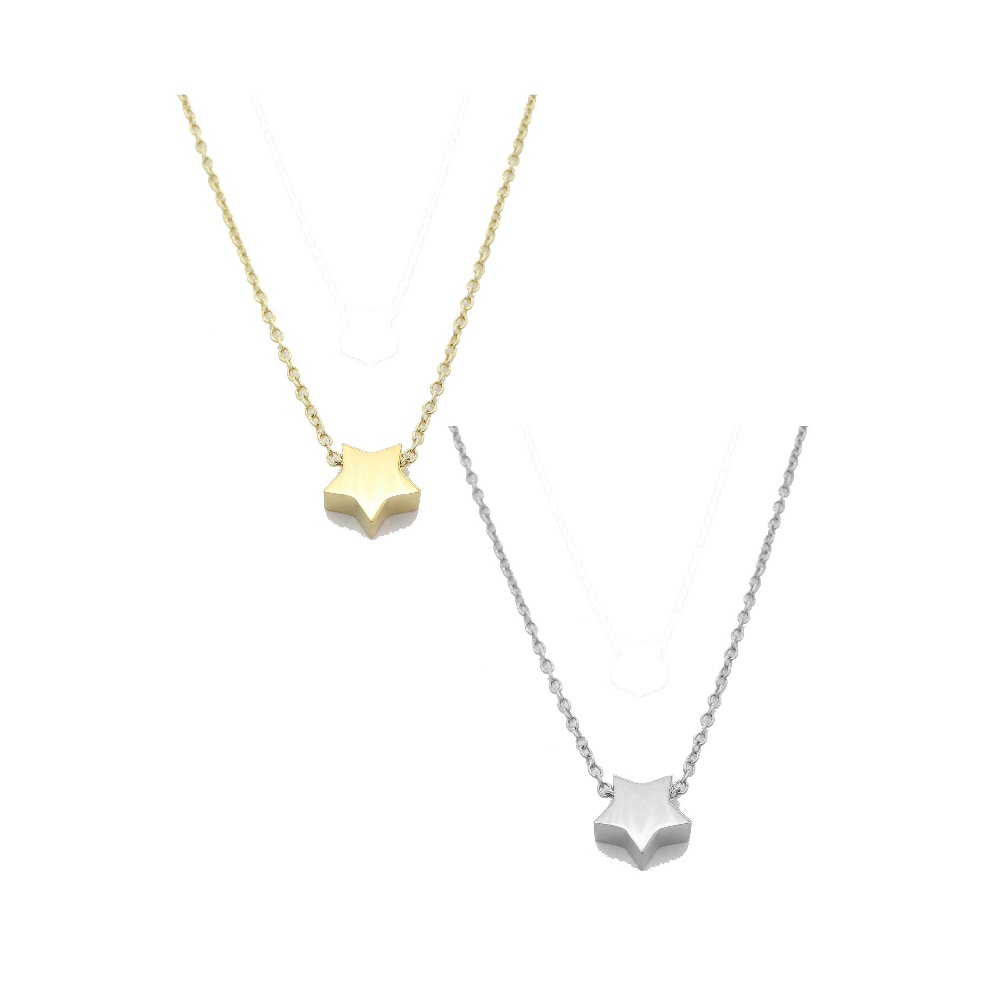 A collection of colorful Star Pendant Necklaces by DOBBI, showcasing their stainless steel craftsmanship and elegant star design.