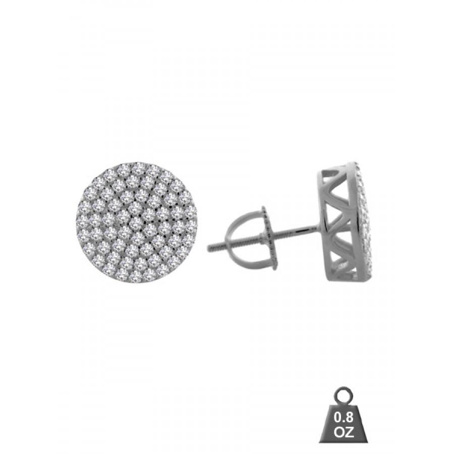 A stylish sterling silver earring designed for men, showcasing its polished finish and lightweight design.