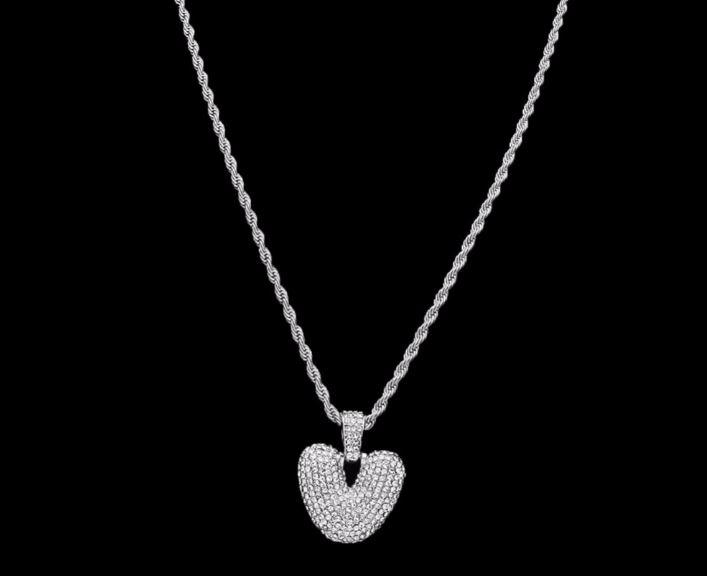 STILTR Stainless Bubble Necklace featuring a rhinestone-studded pendant on a solid rope chain, elegantly displayed.