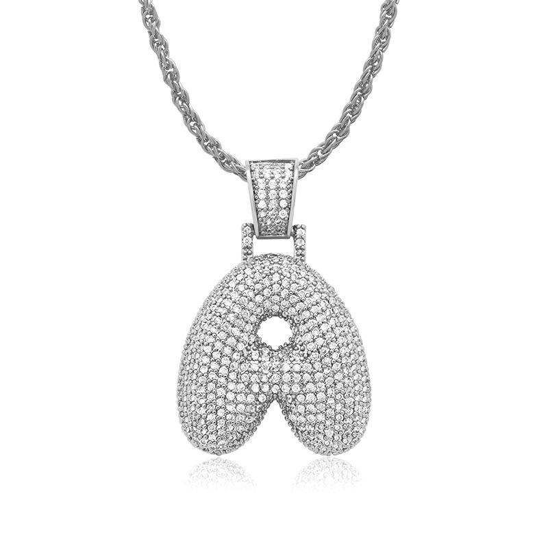 STILTR Stainless Bubble Necklace featuring a rhinestone-studded pendant on a solid rope chain, elegantly displayed.