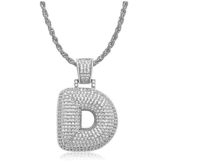 STILTR Stainless Bubble Necklace featuring a rhinestone-studded pendant on a solid rope chain, elegantly displayed.