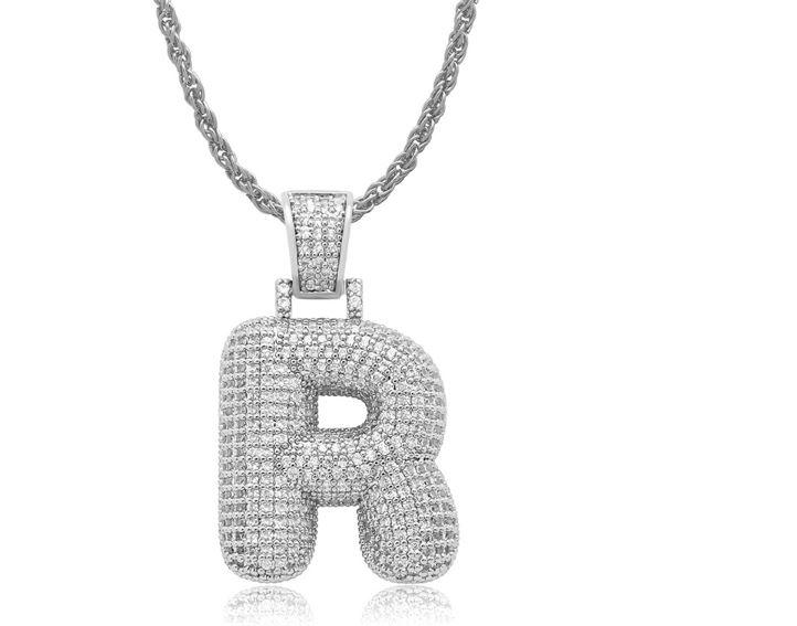 STILTR Stainless Bubble Necklace featuring a rhinestone-studded pendant on a solid rope chain, elegantly displayed.