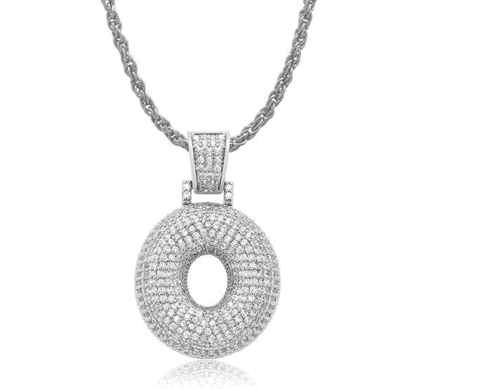 STILTR Stainless Bubble Necklace featuring a rhinestone-studded pendant on a solid rope chain, elegantly displayed.