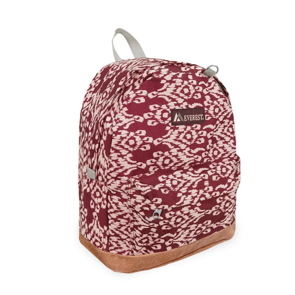 Stylish Suede Bottom Pattern Backpack with multiple compartments and adjustable straps, perfect for everyday use.