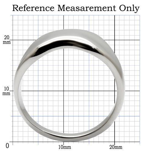 TK033 High Polished Stainless Steel Ring with a sleek, shiny finish, showcasing its minimalist design without any stones.