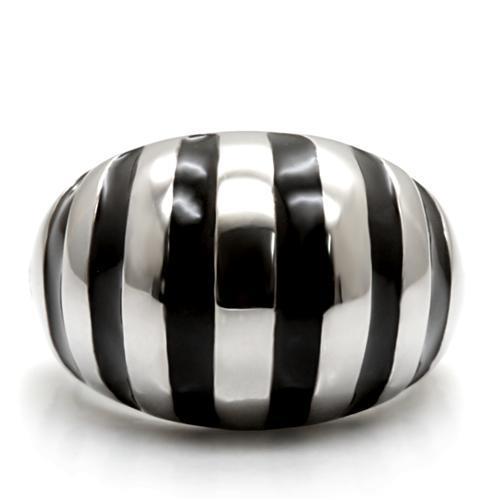 TK038 High Polished Stainless Steel Ring with a sleek, shiny finish, showcasing its minimalist design without any stones.