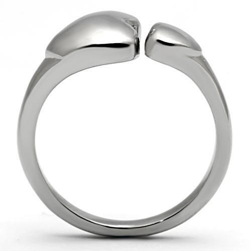 TK1000 High Polished Stainless Steel Ring with a sleek, shiny finish, showcasing its minimalist design without any stones.