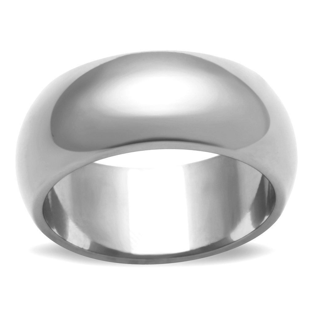 TK1391N High Polished Stainless Steel Wide Band Ring showcasing its sleek design and shiny finish.