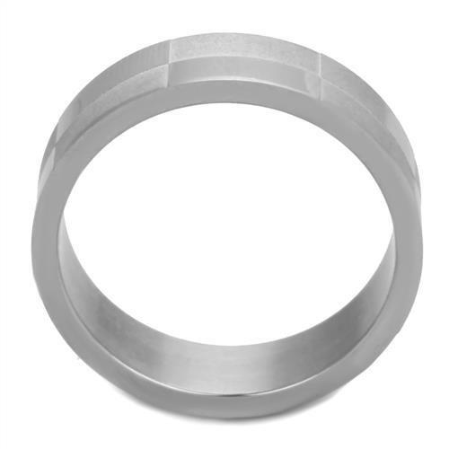 High polished stainless steel ring with a minimalist design, featuring a smooth surface and no stone, ideal for everyday wear.