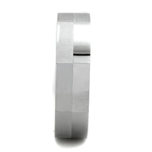 High polished stainless steel ring with a minimalist design, featuring a smooth surface and no stone, ideal for everyday wear.