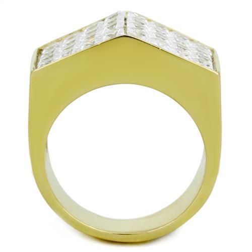 Gold ring with diamond top