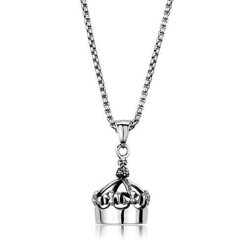 TK1991 High Polished Stainless Steel Necklace with a sleek design, showcasing its shiny finish and lightweight structure.