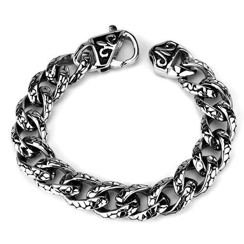 TK1977 High Polished Stainless Steel Bracelet showcasing its sleek design and shiny finish.