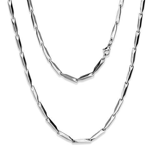 TK2442 High Polished Stainless Steel Chain showcasing its sleek design and shiny finish.