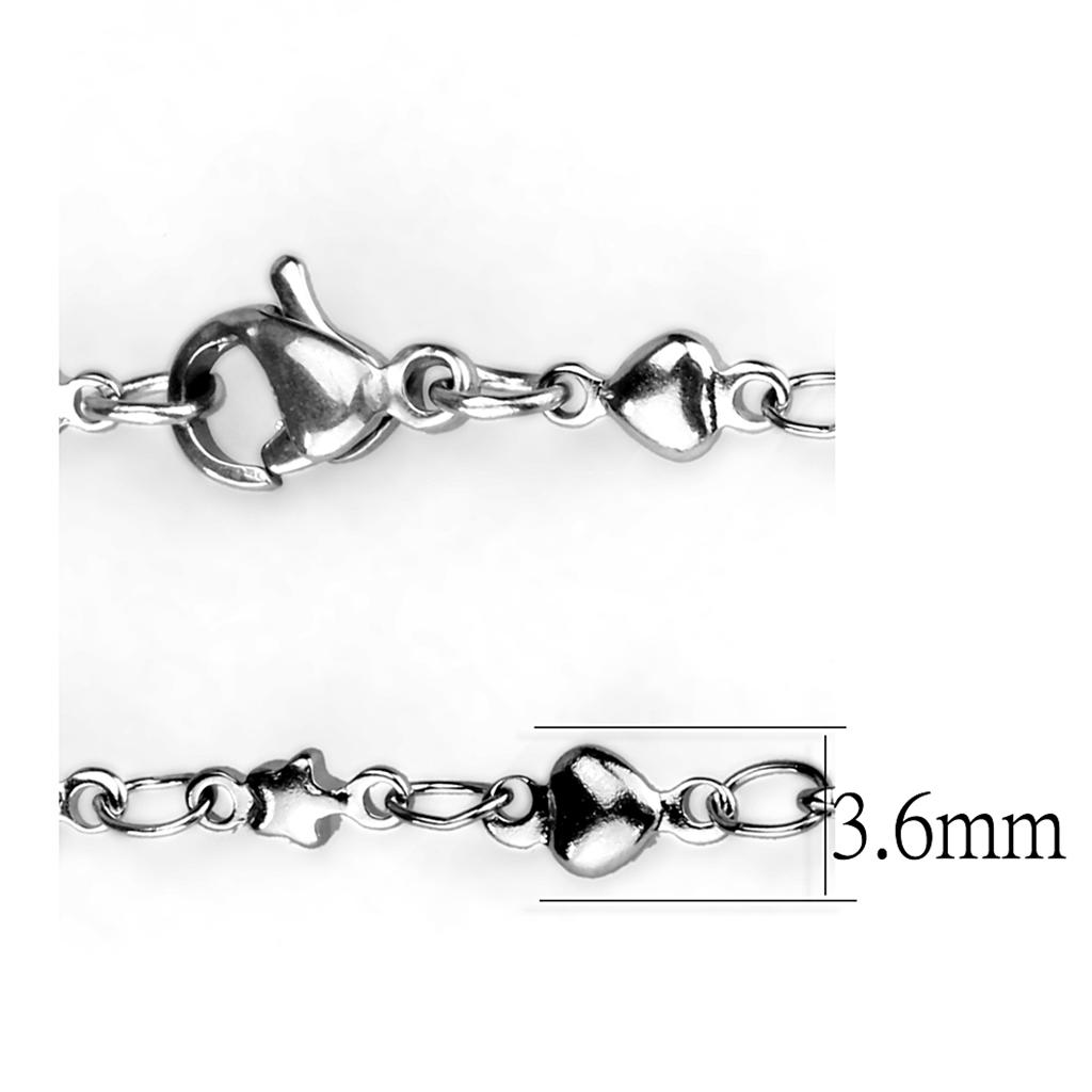 High polished stainless steel chain, sleek and durable design, perfect for various styles.