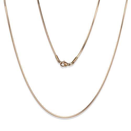 TK2435R IP Rose Gold Stainless Steel Chain showcasing its elegant design and lightweight structure.