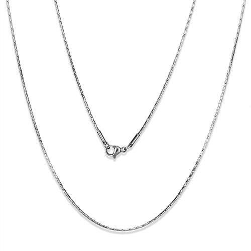 High polished stainless steel chain, lightweight and durable, showcasing a sleek design without plating.