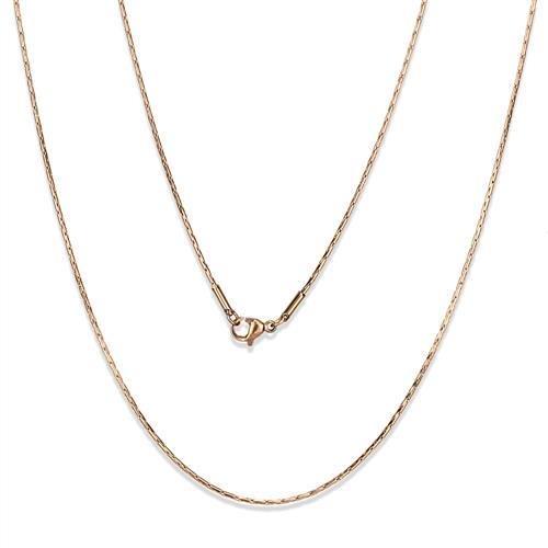 TK2437R IP Rose Gold Stainless Steel Chain showcasing its elegant design and lightweight structure.