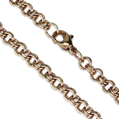 TK2438R IP Rose Gold Stainless Steel Chain, showcasing its elegant design and durable material.