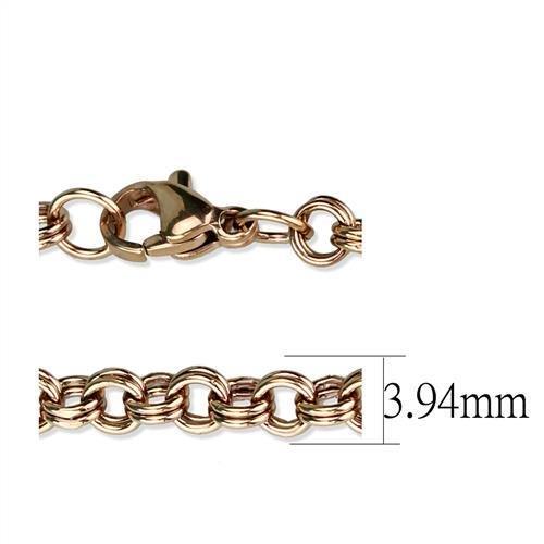 TK2438R IP Rose Gold Stainless Steel Chain, showcasing its elegant design and durable material.