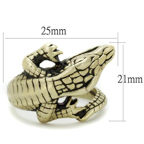 TK2459 IP Antique Copper Stainless Steel Ring featuring a jet epoxy center stone, showcasing its elegant design and vintage finish.