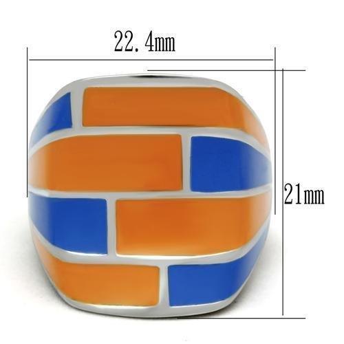 TK254 High Polished Stainless Steel Ring with a sleek, shiny finish, showcasing its minimalist design without any stones.