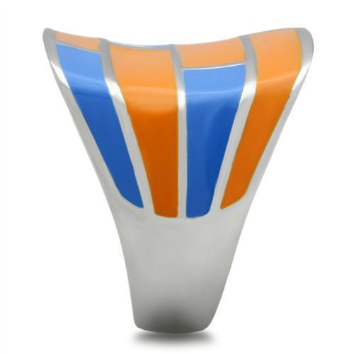 TK254 High Polished Stainless Steel Ring with a sleek, shiny finish, showcasing its minimalist design without any stones.