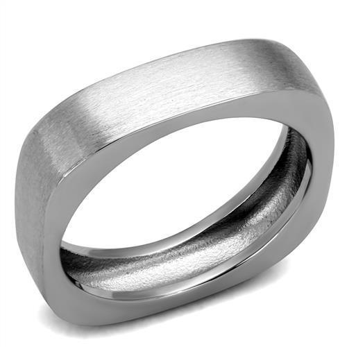TK2668 High Polished Stainless Steel Ring with a sleek, shiny finish and no stone, showcasing its minimalist design.
