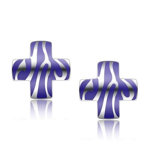 TK272 High Polished Stainless Steel Earrings showcasing a sleek and shiny design, perfect for everyday wear.