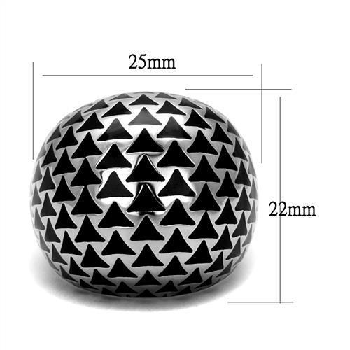 TK2830 High Polished Stainless Steel Ring with a sleek, shiny finish and no stone, perfect for minimalist style.