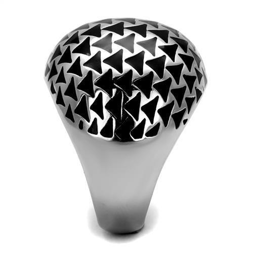 TK2830 High Polished Stainless Steel Ring with a sleek, shiny finish and no stone, perfect for minimalist style.