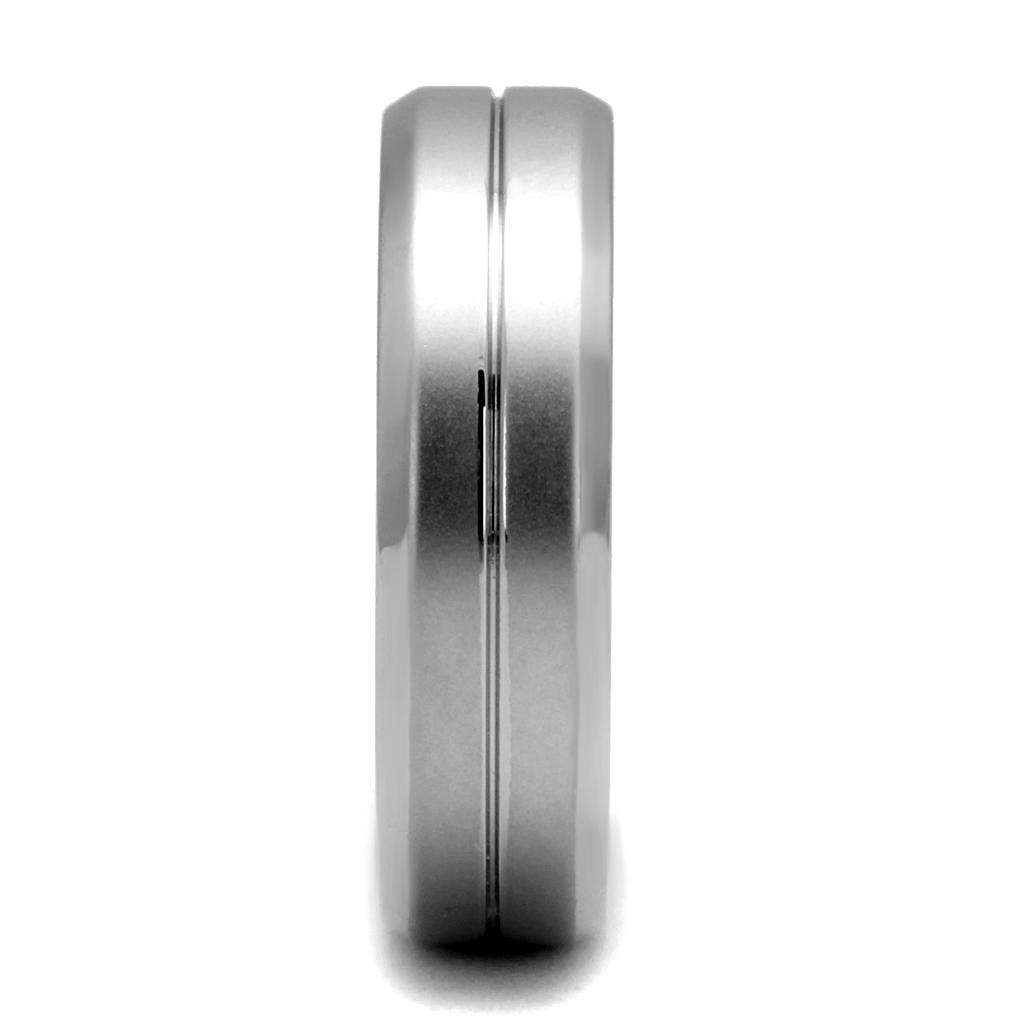 TK2917 High Polished Stainless Steel Ring with a sleek, shiny finish, showcasing its minimalist design without any stones.