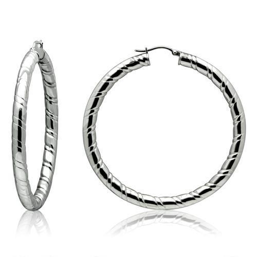 TK419 High Polished Stainless Steel Earrings showcasing a sleek and minimalist design, perfect for everyday wear.
