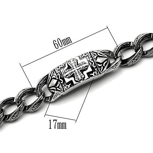 TK437 High Polished Stainless Steel Bracelet showcasing its sleek design and shiny finish.