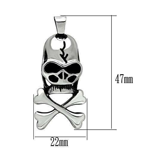 TK457 High Polished Stainless Steel Necklace, showcasing its sleek design and high polished finish without plating.