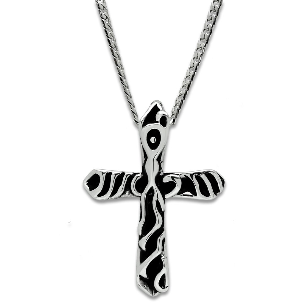 TK460 High Polished Stainless Steel Chain Pendant showcasing its sleek design and shiny finish.