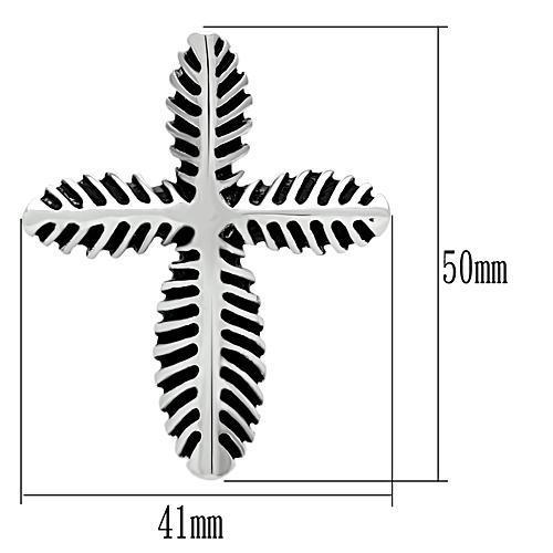 TK461 High Polished Stainless Steel Chain Pendant showcasing its sleek design and shiny finish.