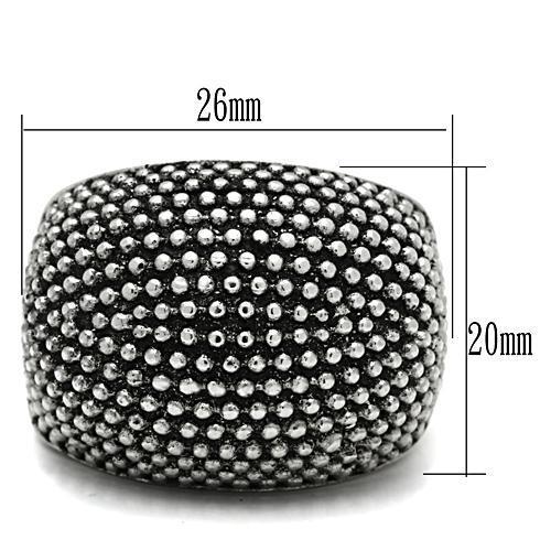 TK519 High Polished Stainless Steel Ring with a sleek, shiny finish, showcasing its minimalist design without any stones.