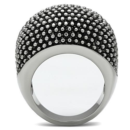 TK519 High Polished Stainless Steel Ring with a sleek, shiny finish, showcasing its minimalist design without any stones.