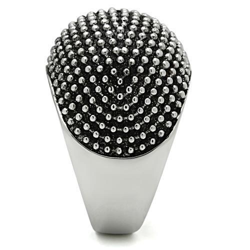 TK519 High Polished Stainless Steel Ring with a sleek, shiny finish, showcasing its minimalist design without any stones.