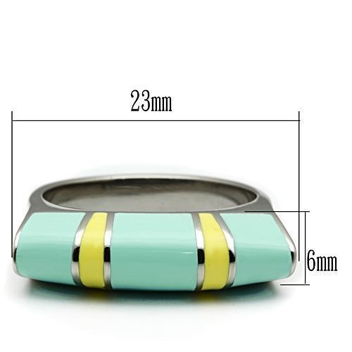 TK528 High Polished Stainless Steel Ring with a sleek, shiny finish, showcasing its minimalist design without any stones.