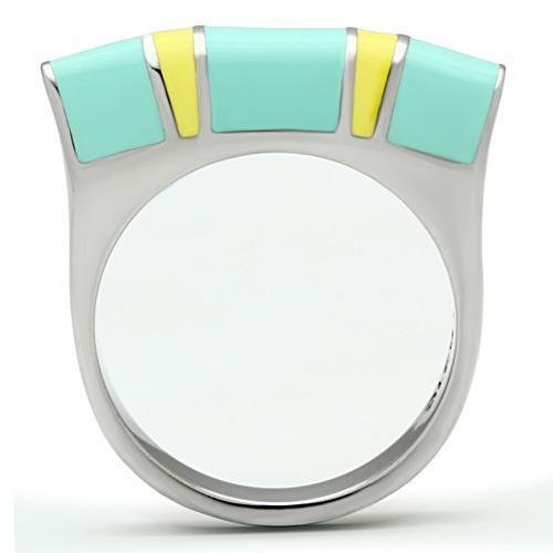 TK528 High Polished Stainless Steel Ring with a sleek, shiny finish, showcasing its minimalist design without any stones.