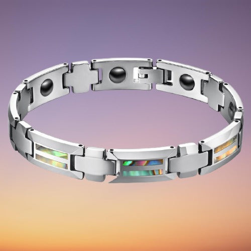 Elegant silver tungsten bracelet for men, showcasing its sleek design and durable craftsmanship.