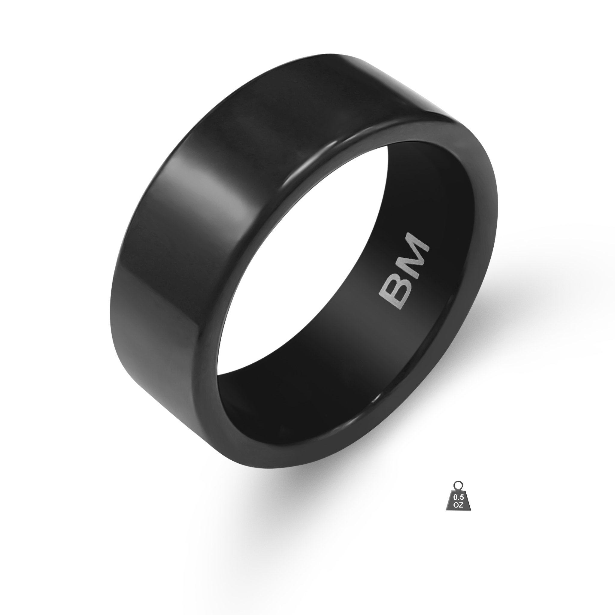 A sleek and modern tungsten ring for men, showcasing its polished finish and durable design.