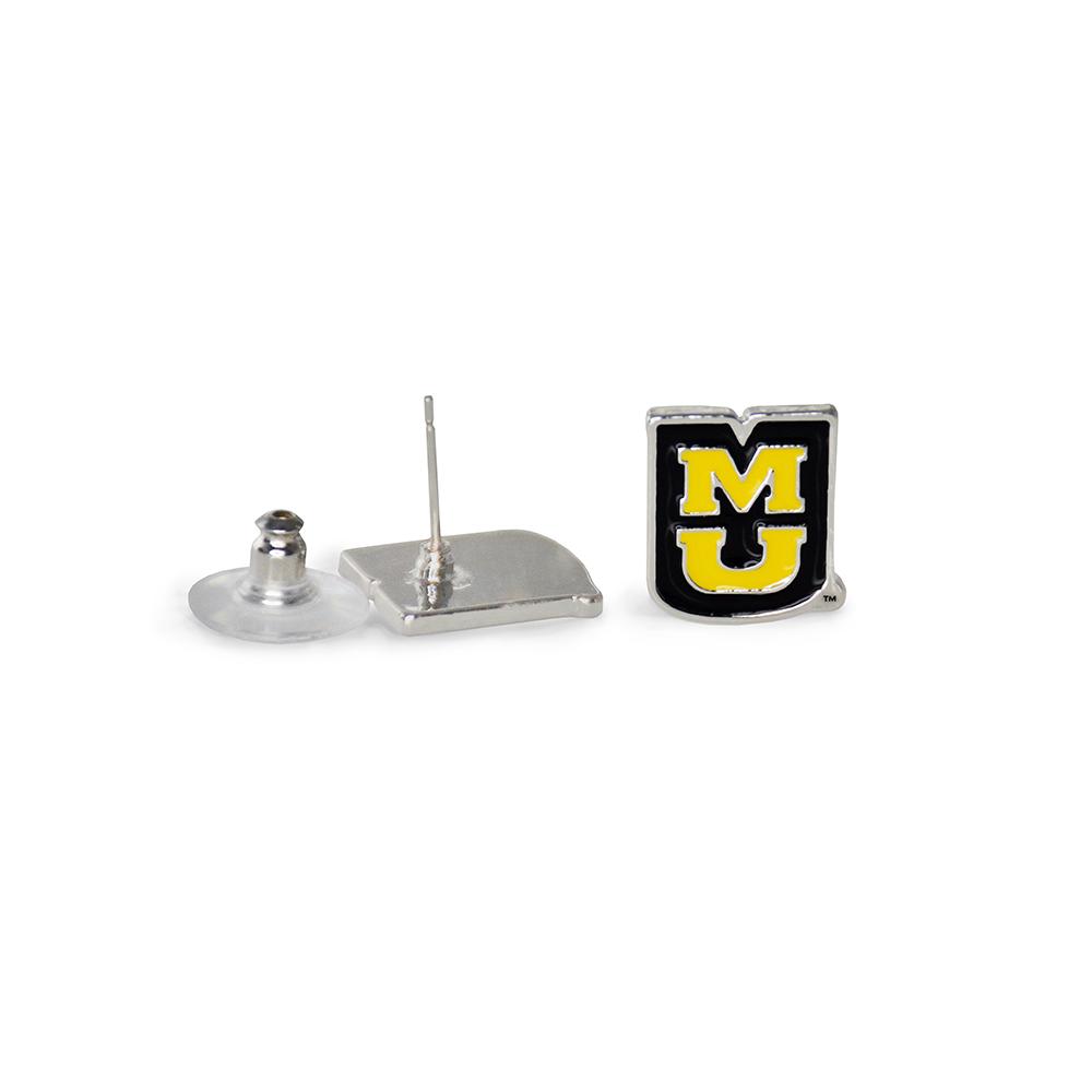 Stylish University of Missouri Tigers Post Earrings with stainless steel posts, perfect for fans.